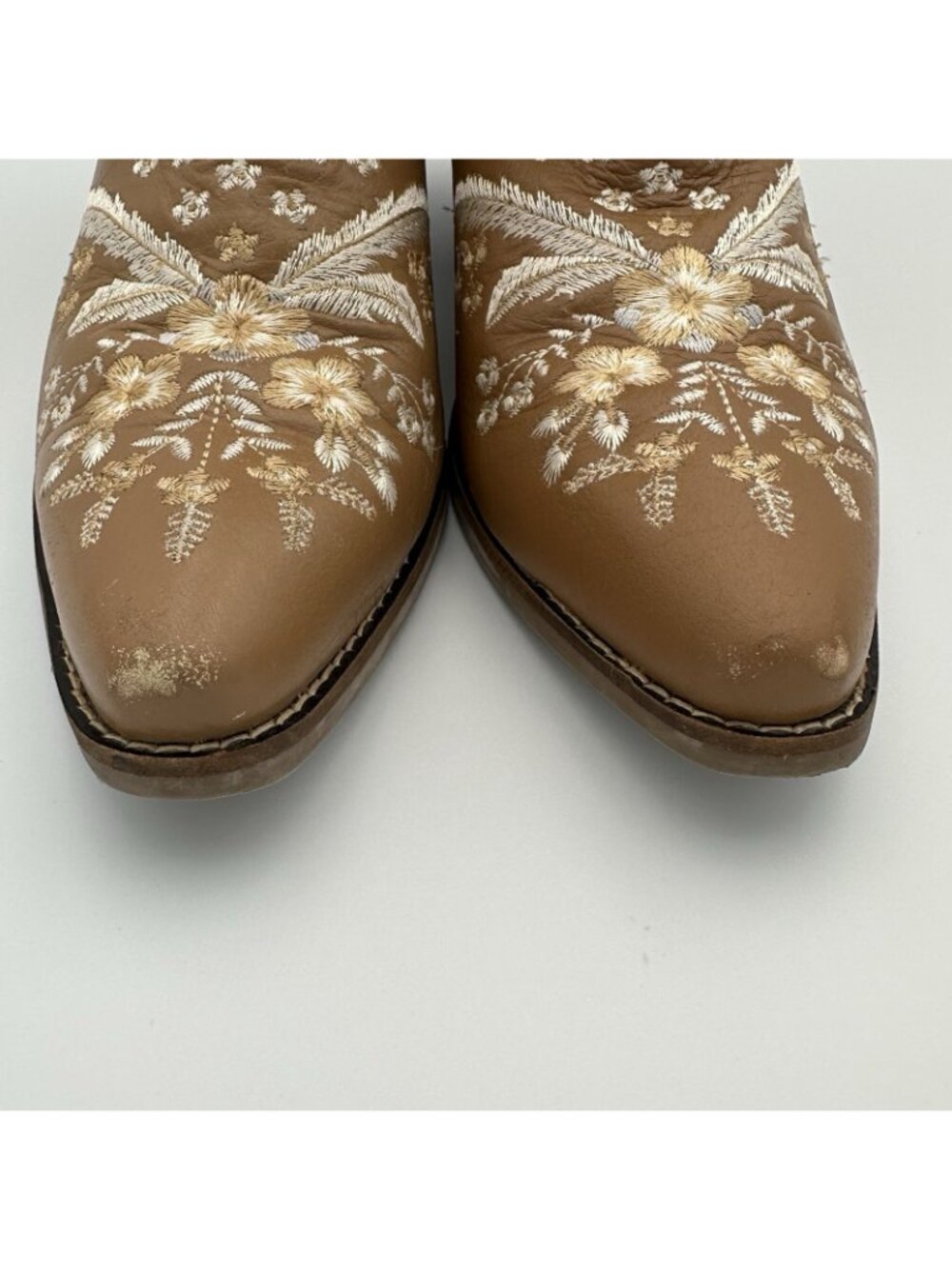 Dingo Primrose Boots Women’s Size 8.5 Brown Leather Floral Short Cowboy DI748 - Picture 13 of 14